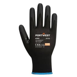 Portwest A355 - NPR15 Touch Screen Nitrile Foam Safety Gloves (Pack of 12) - 10, Black