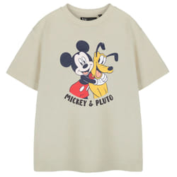 Disney Boys Mickey & Pluto Short-Sleeved T-Shirt - 5-6 Years, Beige