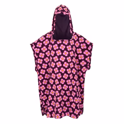 Regatta Girls Orla Kiely Spinning Flower Towelling Robe - 8 Years, Morello