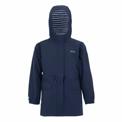Regatta Childrens/Kids Ballina Stripe Waterproof Jacket - 3-4 Years, Navy/White