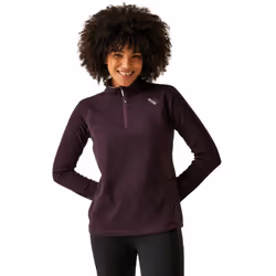 Regatta Great Outdoors Womens/Ladies Montes Half Zip Fleece Top - 8 UK, Deep Plum/Black