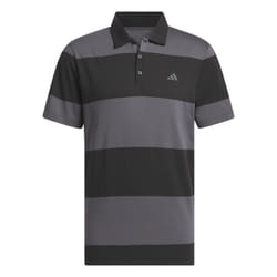 Adidas Mens Colour Block Stripe Rugby Polo Shirt - XS, Black/Grey