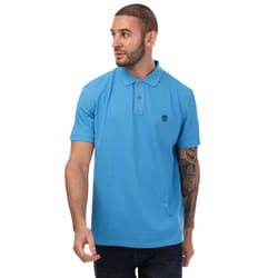 Timberland Mens Pique Short-Sleeved Polo Shirt - S, Blue