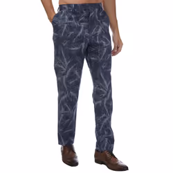 Ted Baker Mens Postot Cotton Printed Trousers - 28R, Navy