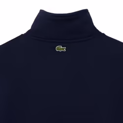 Lacoste Womens/Ladies Zip Fleece High-Neck Sweatshirt - 6 UK, Blue