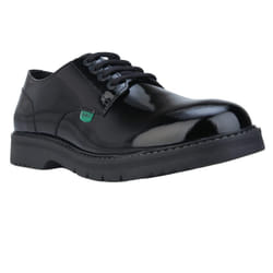 Kickers Womens/Ladies Finley Patent Leather Lace Up Shoes - 3 UK, Black
