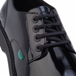 Kickers Womens/Ladies Finley Patent Leather Lace Up Shoes - 3 UK, Black