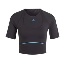 Adidas Womens/Ladies HIIT Heat.Rdy Technology Training Crop T-Shirt - 20 UK - 22 UK, Black