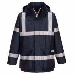 Portwest Mens Bizflame Rain Anti-Static Jacket - M, Navy