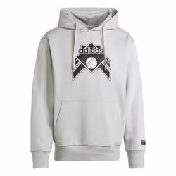 Adidas Mens Graphic Hoodie - XS, Silver