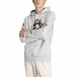 Adidas Mens Graphic Hoodie - XS, Silver
