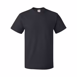 Fruit of the Loom Unisex Adult Cotton T-Shirt - XXL, Black