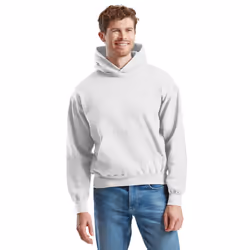 Fruit of the Loom Mens Cotton Hoodie - 3XL, White