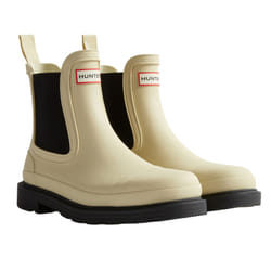 Hunter Mens Commando Chelsea Boots - 8 UK, Gravel/Black