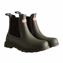 Hunter Mens Commando Chelsea Boots - 9 UK, Dark Olive