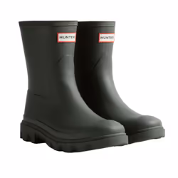Hunter Mens Downpour Short Wellington Boots - 4 UK, Dark Olive