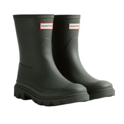 Hunter Mens Downpour Short Wellington Boots - 4 UK, Dark Olive