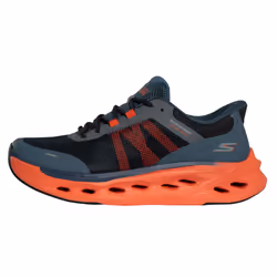 Skechers Mens Max Cushioning Glide-Step Trainers - 7 UK, Navy/Orange