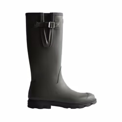 Hunter Mens Downpour Adjustable Wellington Boots - 9 UK, Dark Olive/Black