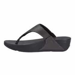 FitFlop Womens/Ladies Lulu Glitz Leather Toe Post Sandals - 8 UK, Pewter Black