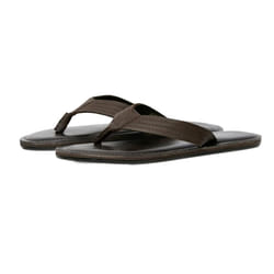 Jack And Jones Mens Washton Leather Flip Flops - 8 UK, Brown Stone