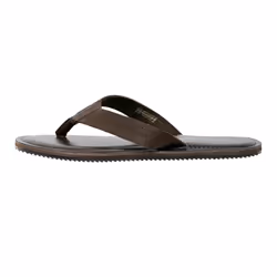 Jack And Jones Mens Washton Leather Flip Flops - 12 UK, Brown Stone