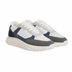 Jack And Jones Mens Aspire Runner Trainers - 9 UK, White Castlerock/Navy Blazer