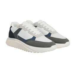 Jack And Jones Mens Aspire Runner Trainers - 9 UK, White Castlerock/Navy Blazer