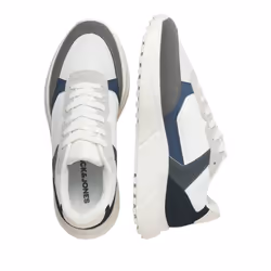 Jack And Jones Mens Aspire Runner Trainers - 9 UK, White Castlerock/Navy Blazer