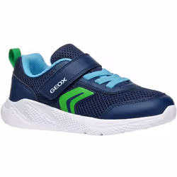 Geox Boys J Sprintye Trainers - 1 UK, Navy/Light Green