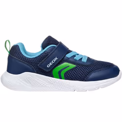 Geox Boys J Sprintye Trainers - 4 UK, Navy/Light Green