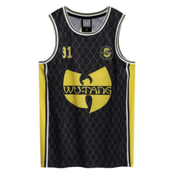 Amplified Mens Cream Wu-Tang Clan Basketball Jersey - S, Black/Yellow