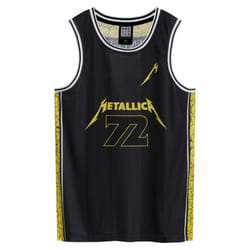 Amplified Mens Seventy Two Metallica Basketball Jersey - S, Black/Yellow
