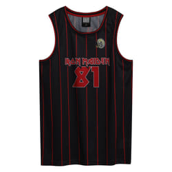 Amplified Mens Iron Maiden Basketball Jersey - S, Black/Red