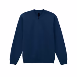 Gildan Unisex Adult Softstyle Midweight Quarter Zip Sweatshirt - L, Navy