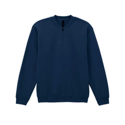 Gildan Unisex Adult Softstyle Midweight Quarter Zip Sweatshirt - L, Navy
