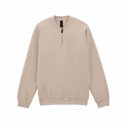 Gildan Unisex Adult Softstyle Midweight Quarter Zip Sweatshirt - XXL, Sand