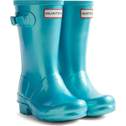 Hunter Childrens/Kids Original Pearlised Wellington Boots - 2 UK, Pool Blue