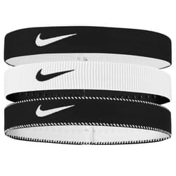 Nike Classic Flexible Wide Band Headband (Pack of 3) - One Size, White/Black
