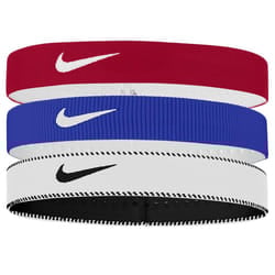 Nike Classic Flexible Wide Band Headband (Pack of 3) - One Size, Red/Blue/White