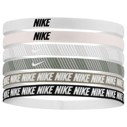 Nike Classic Printed Flexible Hairband (Pack of 6) - One Size, White/Pink