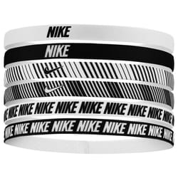 Nike Classic Printed Flexible Hairband (Pack of 6) - One Size, White/Black