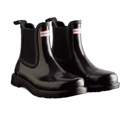 Hunter Womens/Ladies Commando Gloss Chelsea Boots - 8 UK, Black
