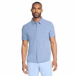 Skechers Mens Go Walk Air Printed Short-Sleeved Shirt - M, Denim