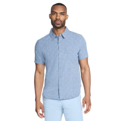 Skechers Mens Go Walk Air Printed Short-Sleeved Shirt - XL, Denim