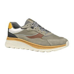 Geox Mens U Spherica Actif X1 Suede Trainers - 10.5 UK, Sage/Brown