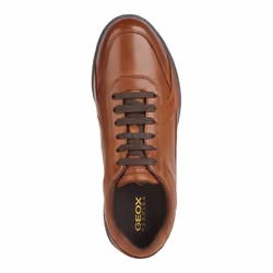 Geox Mens U Spherica EC12 Leather Shoes - 10 UK, Cognac