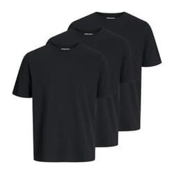 Jack And Jones Mens Plain Short-Sleeved T-Shirt (Pack of 3) - M, Black