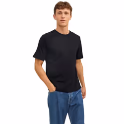 Jack And Jones Mens Plain Short-Sleeved T-Shirt (Pack of 3) - M, Black