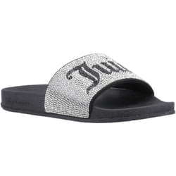 Juicy Couture Womens/Ladies Donna Diamante Sliders - 7 UK, Silver